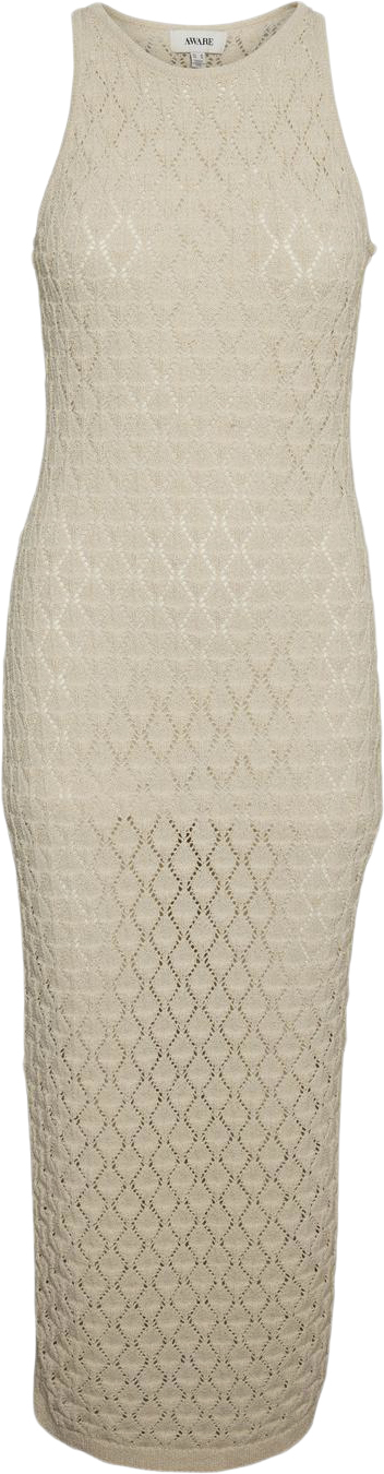 Vero Moda Vmevelyn SL Crochet 7/8 Dress VMA N Kvinde Birch Maxi Kjoler Regular Fit Str XS - hos Magasin