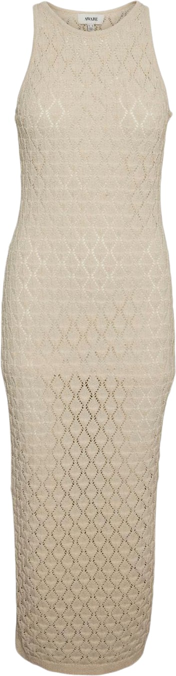 Vero Moda Vmevelyn SL Crochet 7/8 Dress VMA N Kvinde Birch Maxi Kjoler Regular Fit Str XXL - hos Magasin