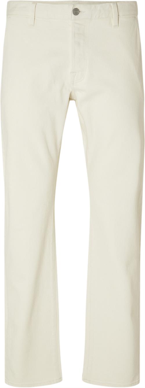 Selected Homme Slh196straight Dave 3411 Color CHI Mand Egret Chinos Str "34/""32" - hos Magasin