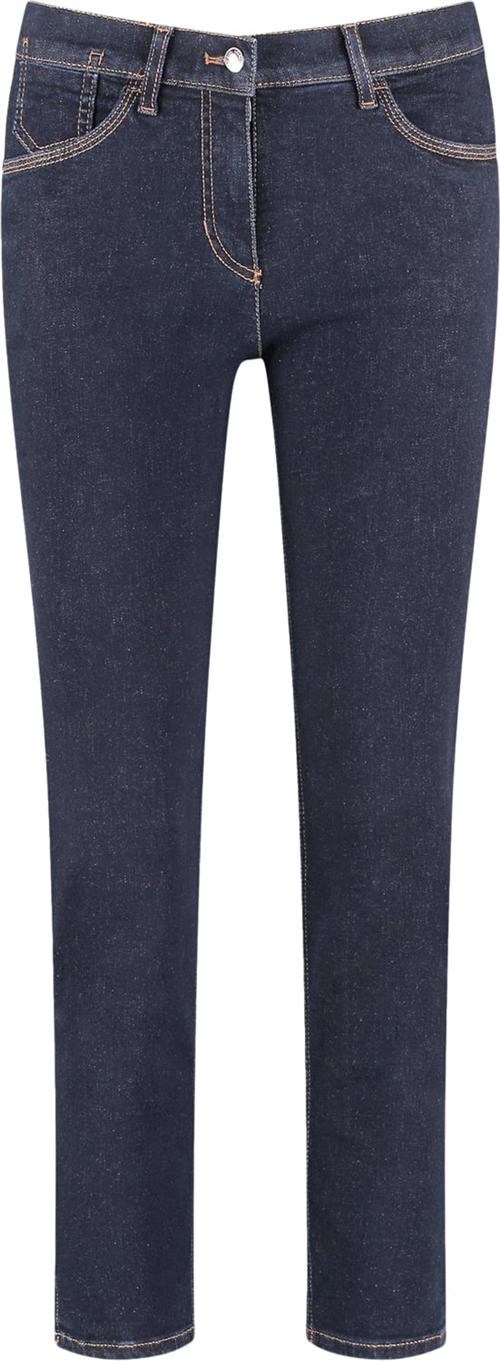 Se Gerry Weber Jeans Cropped Kvinde Dark Denim Skinny Jeans Str 42R - Denim hos Magasin ved Magasin