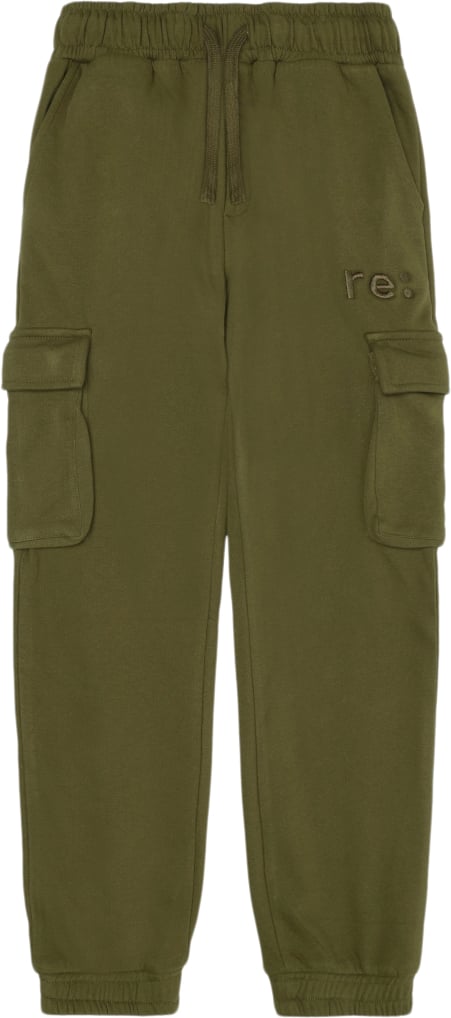 The New Tnre:Charge Cargo Sweatpants Str 122-128 cm/7-8 år - Ivy Green Bukser Bomuld hos Magasin