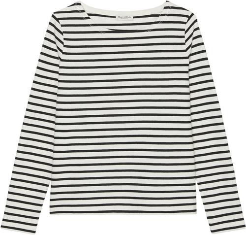 Marc O’Polo Tshirt, Long Sleeve, Boat Neck, st Kvinde Multi Langærmede T-shirts Str XS - hos Magasin