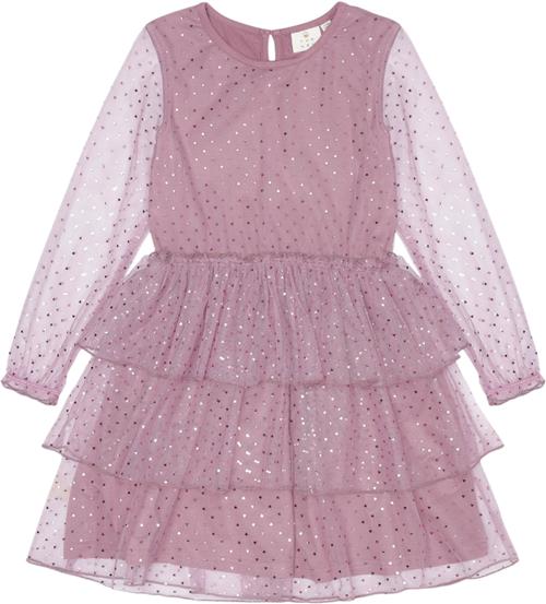 The New Tnliona L_S Dress Str 110-116 cm/5-6 år - Orchid Haze Kjoler Polyester hos Magasin