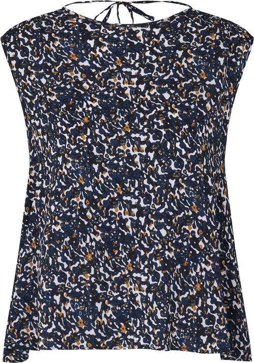 Rosemunde Viscose top Kvinde Navy Camo Print Toppe Str 38 - hos Magasin