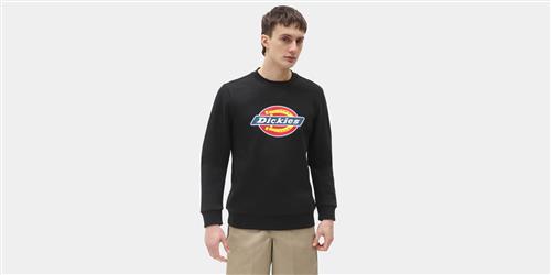 Se Dickies Icon Logo Sweatshirt Black Mand Black Sweatshirts Str XS - hos Magasin ved Magasin