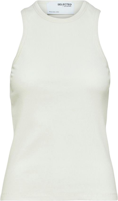 Se Selected Femme Slfanna Oneck Tank TOP Noos Kvinde Hvid Tanktoppe Str S - hos Magasin ved Magasin