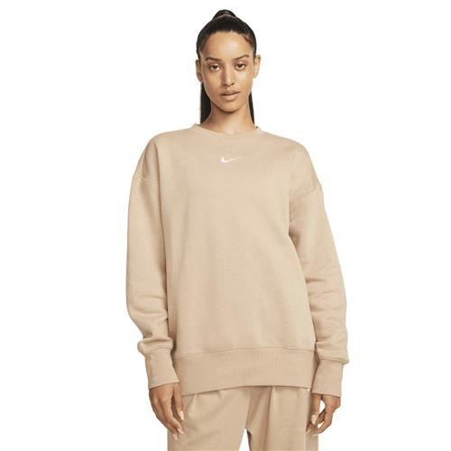 Nike Sportswear Phoenix Fleece Oversized Sweatshirt Kvinde Hemp/sail Sweatshirts Str M - Bomuld hos Magasin