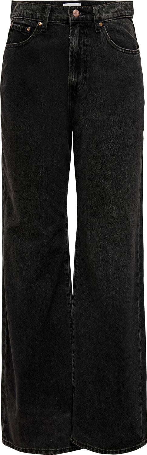 ONLY Onlhope EX HW Wide DNM Rea129 Noos Kvinde Black Denim Wide Jeans Str "28/""30" - hos Magasin