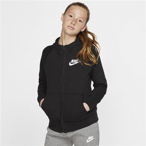 Nike Sportswear Full Zip Haettetroje 122-128 / XS - Sweatshirts & Hættetrøjer Bomuld hos Magasin