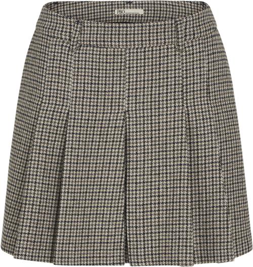 PBO ¤ Shorty Skirt ¤ Kvinde Check Korte Nederdele Str 40 - hos Magasin