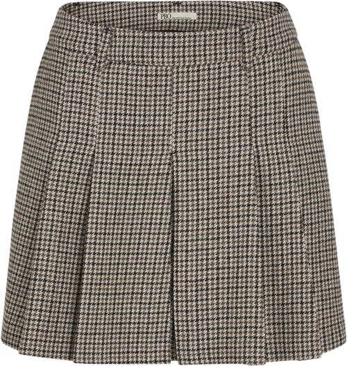 PBO ¤ Shorty Skirt ¤ Kvinde Check Korte Nederdele Str 34 - hos Magasin