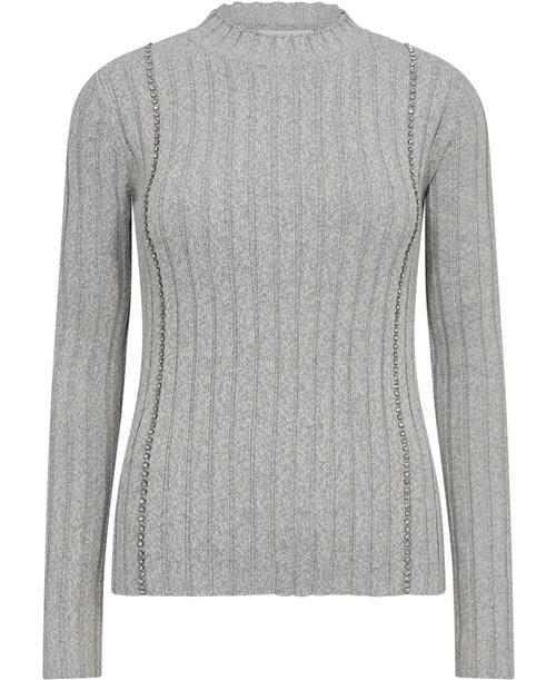 Se Patrizia Pepe Maglia/knit Kvinde Mineral Gray Melange Sweaters Str 34 - Polyester hos Magasin ved Magasin