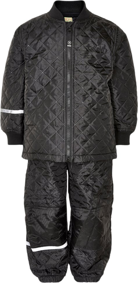 CeLaVi Basic Thermal set Solid Str 98 - Black Termosæt- & Dragter hos Magasin