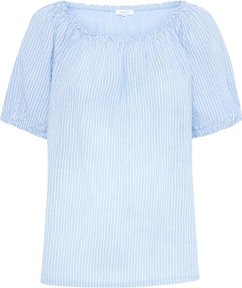 Se Sorbet Sbalexa Stribe SS TOP Kvinde Cerulean Kortærmede Bluser Str S - hos Magasin ved Magasin