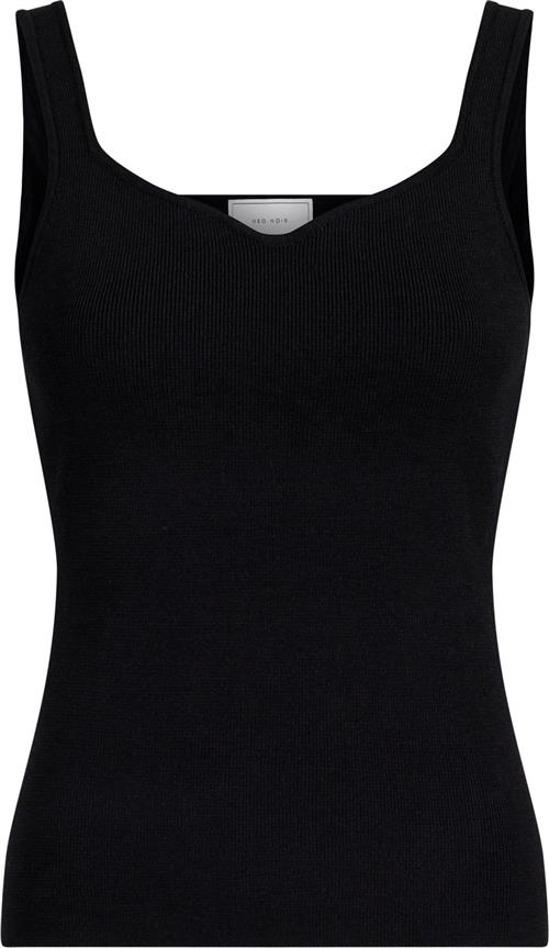 Neo Noir Hanora Knit Top Kvinde Black Tanktoppe Str 34 - hos Magasin