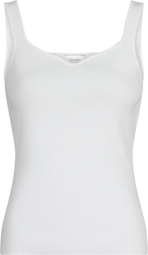 Neo Noir Hanora Knit Top Kvinde White Tanktoppe Str 44 - hos Magasin