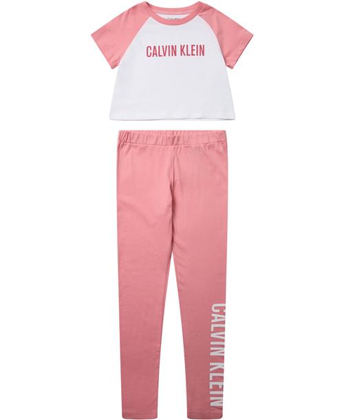 Calvin Klein Knit PJ SET SS+Legging Str 10-12 år - 0vt Nattøj hos Magasin