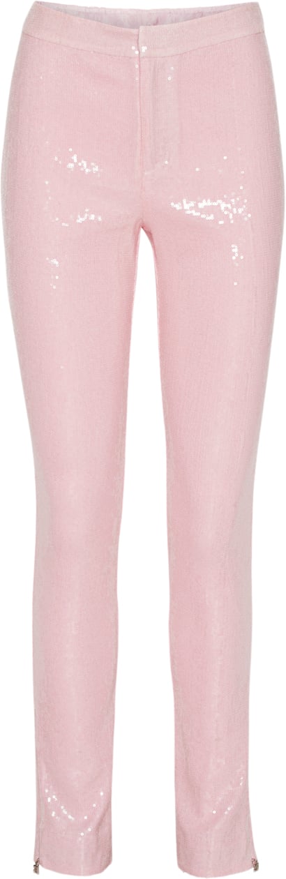 Se ROTATE Birger Christensen Sequin Boot Cut Pants Kvinde Orchid Pink Læderbukser Str 34 - hos Magasin ved Magasin