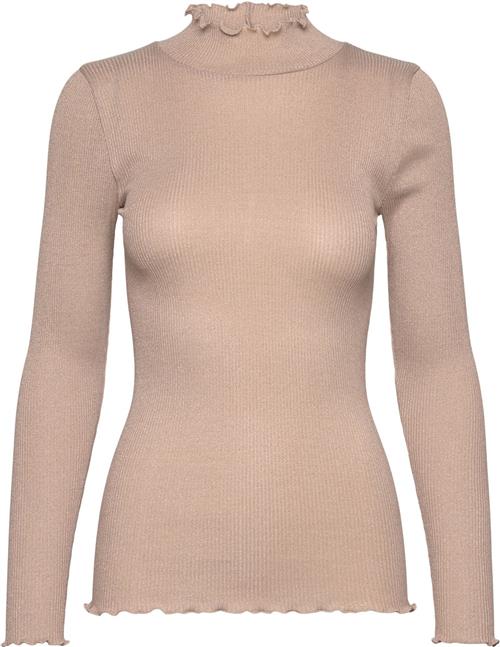 Rosemunde Boston Turtleneck W/lyrex Kvinde Silver Lining Langærmede Bluser Str L - hos Magasin