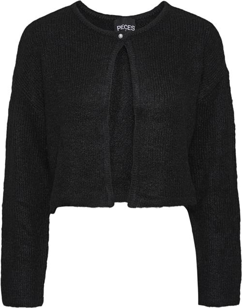 Pieces Pcruno LS Knit Cardigan BC Kvinde Sort Cardigans Str L - hos Magasin