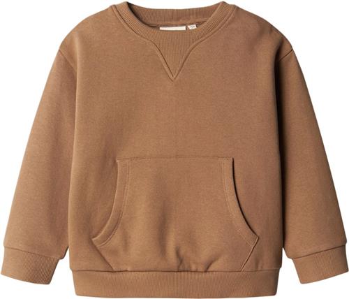 Lil' Atelier Nmmjobo LS RLX Sweat BRU LIL Str 116 - Sepia Tint Sweatshirts hos Magasin