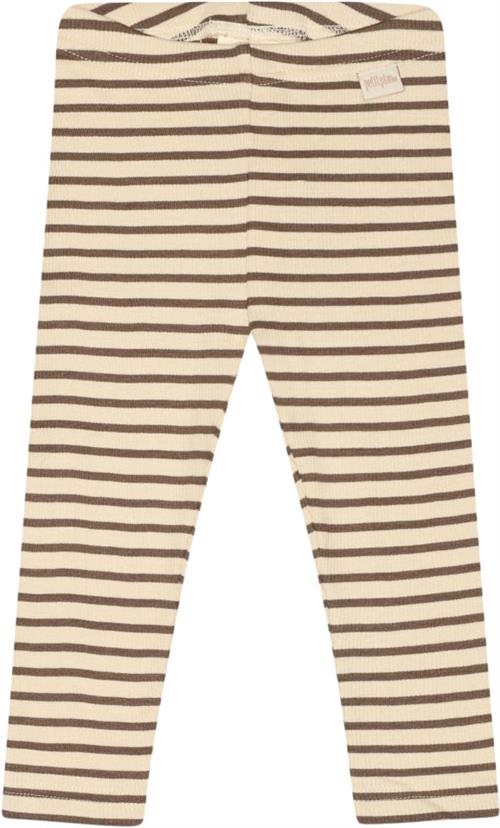 Se PETIT PIAO Legging Modal Striped Str 56 cm - Chocolate Brown/d Leggings Bomuld hos Magasin ved Magasin