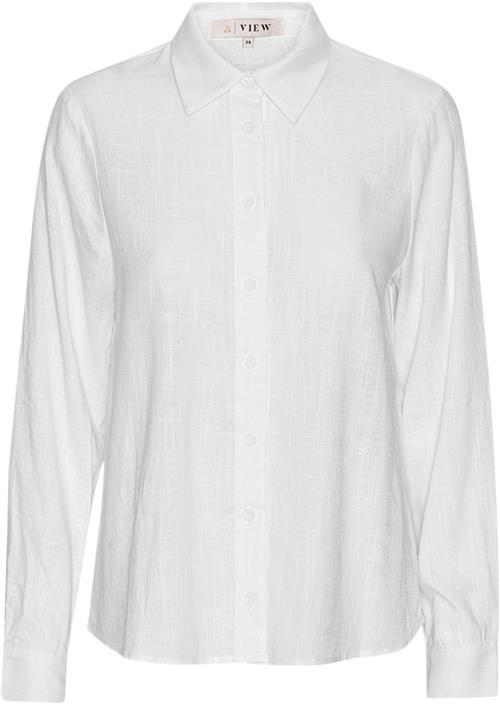 A-VIEW Lerke Shirt Kvinde White Langærmede Skjorter Regular Fit Str 40 - hos Magasin