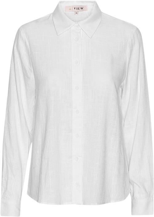 A-VIEW Lerke Shirt Kvinde White Langærmede Skjorter Regular Fit Str 38 - hos Magasin