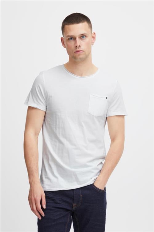 Blend Bhnoel Tee Noos Mand White Kortærmede T-shirts Slim Fit Str XL - hos Magasin