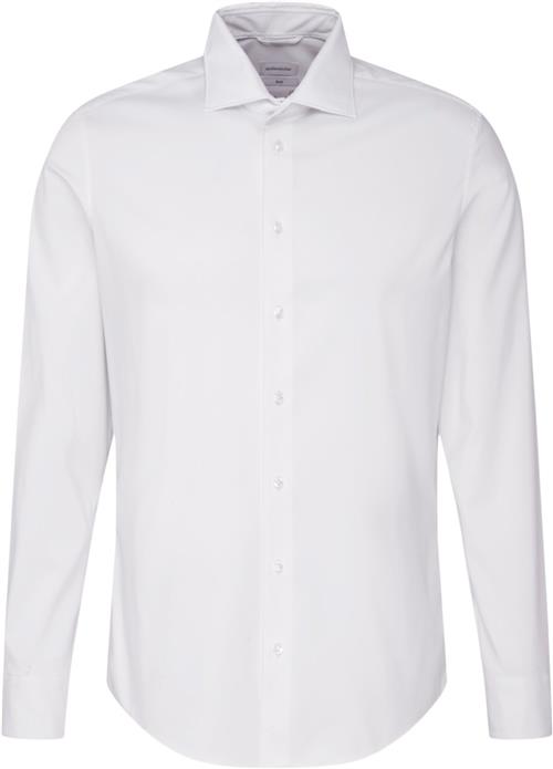 Seidensticker Performance Shirt Slim Long Sleeve Kentcollar Uni Mand White Langærmede Skjorter Slim Fit Str 38 - hos Magasin