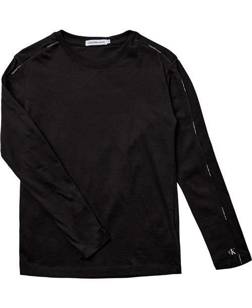 Calvin Klein Long Sleeve Tshirt With Logo Str 8 år - Beh Langærmede T-shirts Bomuld hos Magasin