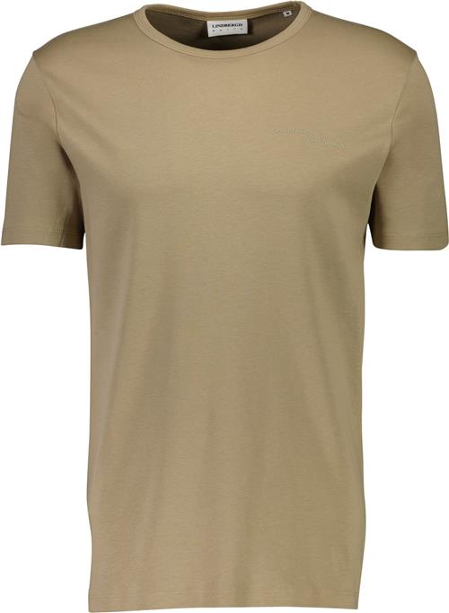 Lindbergh Basic Oneck tee S/S Mand Mid Sand Kortærmede T-shirts Relaxed Fit Str XL - Bomuld hos Magasin