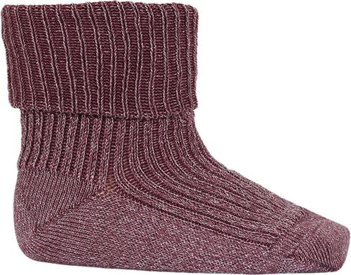 mpKids Ida Glitter Socks Str 17/18 - Maroon Strømper hos Magasin