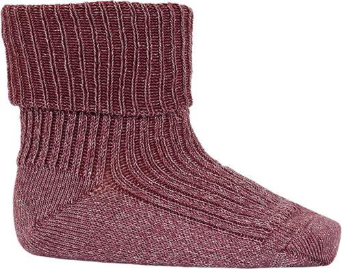 Se mpKids Ida Glitter Socks Str 22/24 - Maroon Strømper hos Magasin ved Magasin