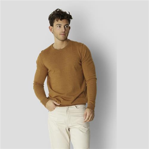 Se Clean Cut Copenhagen Merino Wool Crew Mand Bronze Melange Sweaters Str XXXL Merino - hos Magasin ved Magasin