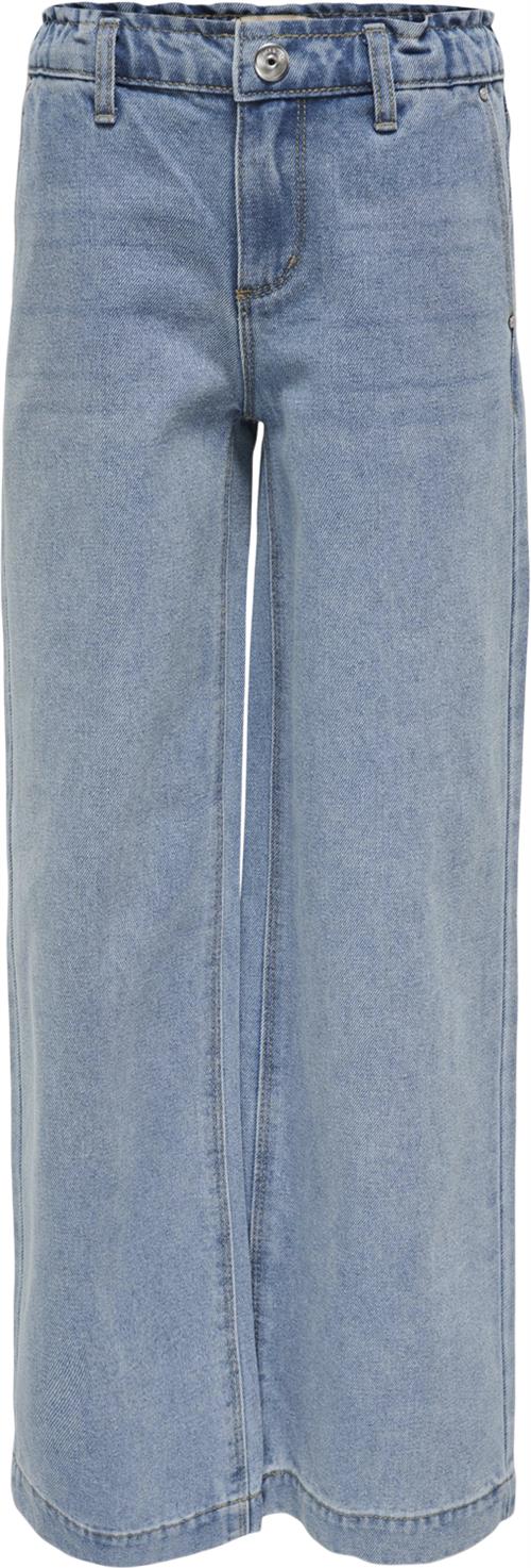 Se ONLY Kogcomet Wide DNM LB Noos Kvinde Light Blue Denim Wide Jeans Str 164 - hos Magasin ved Magasin