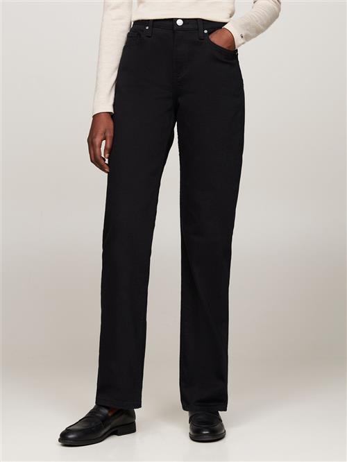 Se Tommy Hilfiger Classic Straight RW Stay Black Kvinde Stay Black Bukser Med Lige Ben Str 30/32 - hos Magasin ved Magasin