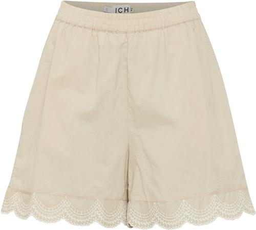 ICHI Ihsaidi SHO Kvinde Oxford Tan Casual Shorts Str 34 - hos Magasin