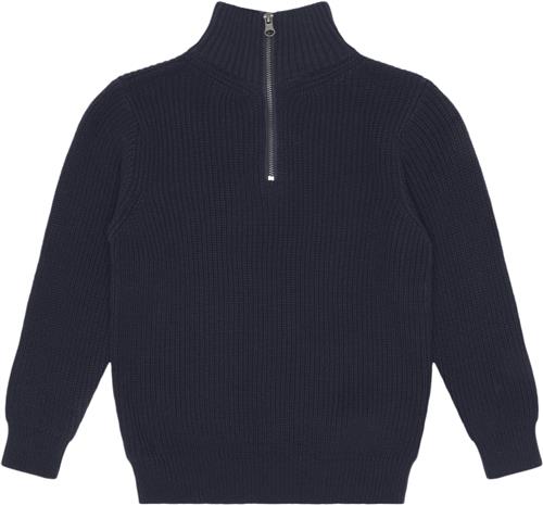 Se The New Tnluke Knit Pullover Kvinde Navy Blazer Sweaters Str 146-152 cm/11-12 år - Bomuld hos Magasin ved Magasin