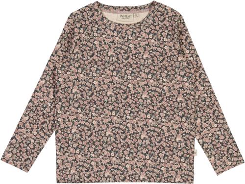 Wheat Tshirt Manna Str 152/12y - Winter Flowers Langærmede T-shirts Bomuld hos Magasin