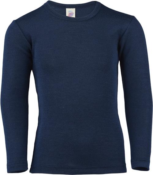 Engel Natur Children's Shirt, Long Sleeved, Gots Navy-blue - 128 Str 92 - Navy Langærmede T-shirts Silke hos Magasin