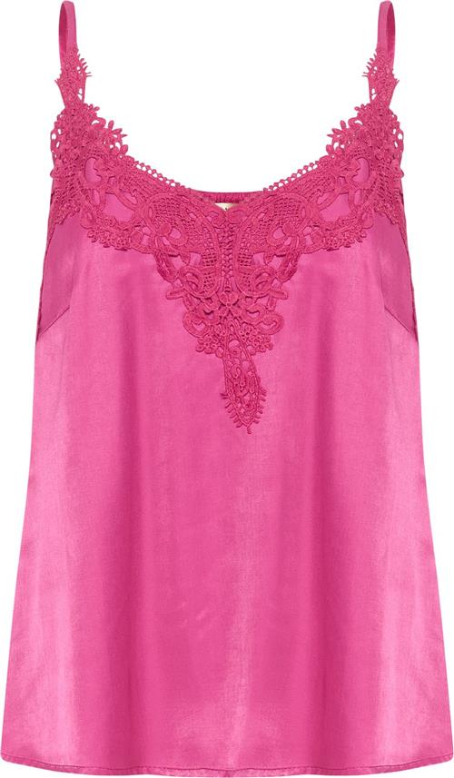 Cream Cranna Top Kvinde Fuchsia Red Tanktoppe Str 44 - hos Magasin