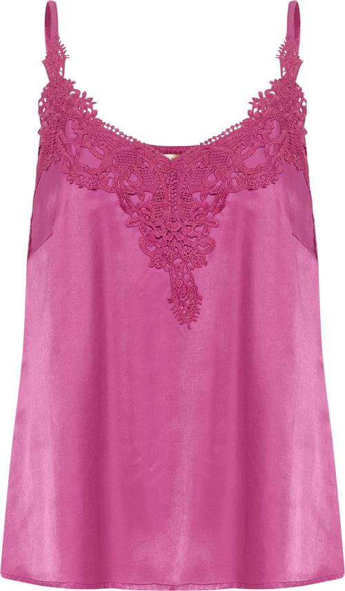 Cream Cranna Top Kvinde Fuchsia Red Tanktoppe Str 36 - hos Magasin