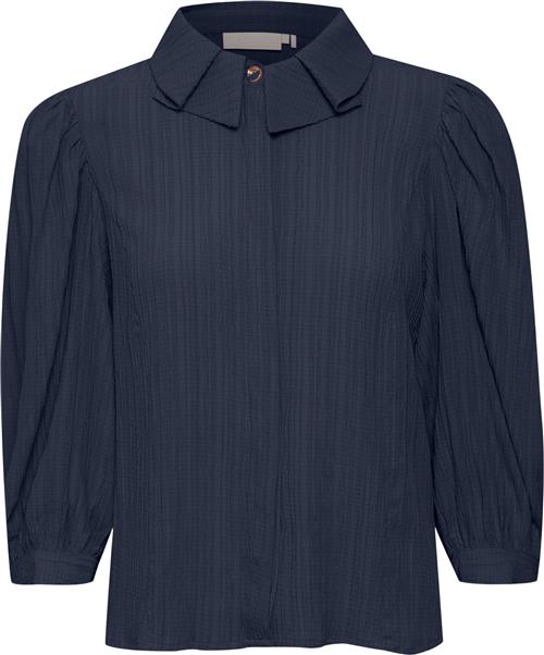 Se Karen by Simonsen Frostykb Blouse Kvinde Black Iris Langærmede Bluser Regular Fit Str 46 - hos Magasin ved Magasin