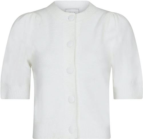 Neo Noir Trudy Knit Cardigan Kvinde Off White Kortærmet Strik Str 42 - hos Magasin