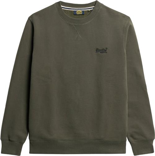 Superdry Essential Logo Crew Sweatshirt Mand Dark Grey Green Sweatshirts Str L - hos Magasin