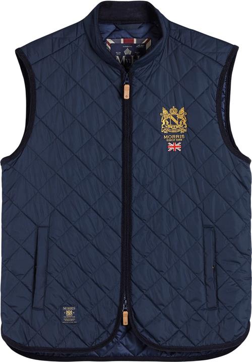 Morris Stockholm Trenton Quilted Vest Mand Old Blue Veste Str L - hos Magasin