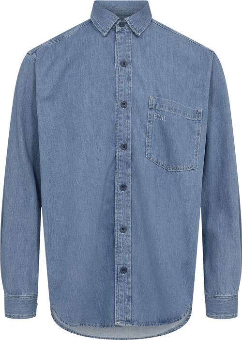 ET AL 4356 Denim Shirt Kvinde Vintage Blue Denimskjorter Str M Denim - hos Magasin