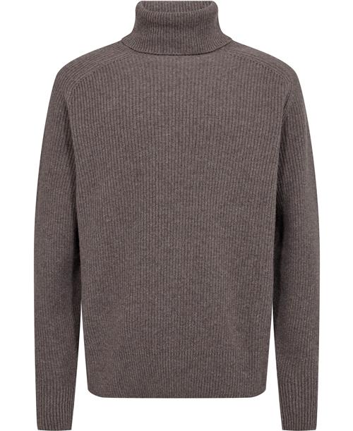 Se BOSS Cevento Mand Dark Beige Turtlenecks Str XL - hos Magasin ved Magasin