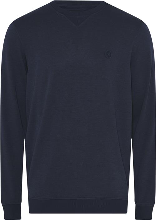 JBS of Denmark JBS of Denmark Badge Crew Neck Mand Blå Sweatshirts Str L - Bambus hos Magasin